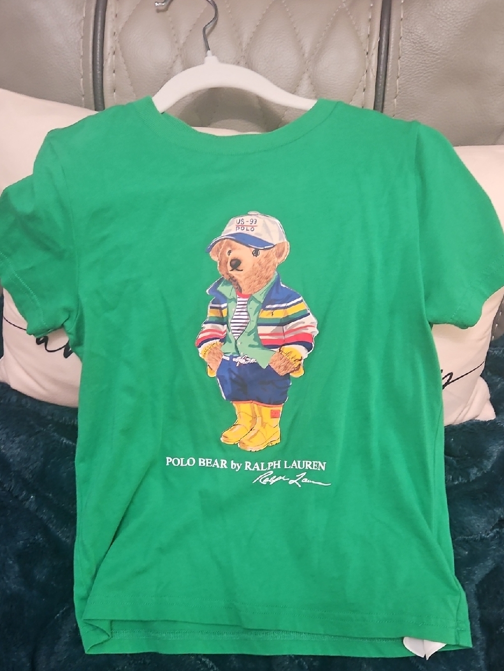 Polo by Ralph Lauren Green Polo Bear Graphic Tee - Kids